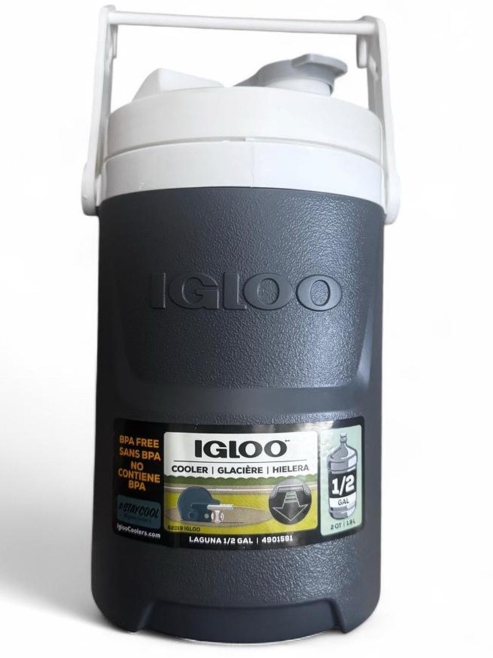 Igloo Gray Cooler Jug with White Handle and Spout
